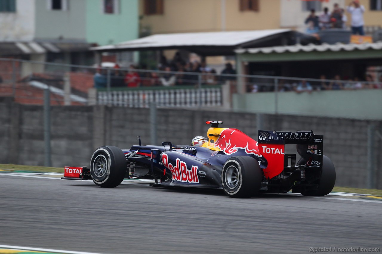 GP BRASILE, 25.11.2012- Gara, Sebastian Vettel (GER) Red Bull Racing RB8 