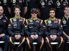 GP BRASILE, 25.11.2012- Lotus Team photograph, Romain Grosjean (FRA) Lotus F1 Team E20, Kimi Raikkonen (FIN) Lotus F1 Team E20 e Jerome D'Ambrosio (BEL), Lotus F1 Team E20