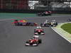 GP BRASILE, 25.11.2012- Gara, Fernando Alonso (ESP) Ferrari F2012 davanti a Felipe Massa (BRA) Ferrari F2012 e Mark Webber (AUS) Red Bull Racing RB8 spins