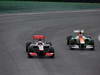 GP BRASILE, 25.11.2012- Gara, Jenson Button (GBR) McLaren Mercedes MP4-27 e Nico Hulkenberg (GER) Sahara Force India F1 Team VJM05 