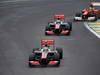GP BRASILE, 25.11.2012- Gara, Lewis Hamilton (GBR) McLaren Mercedes MP4-27 davanti a Jenson Button (GBR) McLaren Mercedes MP4-27 