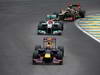 GP BRASILE, 25.11.2012- Gara, Mark Webber (AUS) Red Bull Racing RB8 davanti a Michael Schumacher (GER) Mercedes AMG F1 W03 