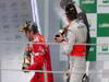 GP BRASILE, 25.11.2012- Gara, secondo Fernando Alonso (ESP) Ferrari F2012 e Jenson Button (GBR) McLaren Mercedes MP4-27 vincitore 