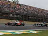 GP BRASILE, 25.11.2012- Gara, Lewis Hamilton (GBR) McLaren Mercedes MP4-27 e Michael Schumacher (GER) Mercedes AMG F1 W03 