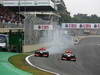 GP BRASILE, 25.11.2012- Gara, Jenson Button (GBR) McLaren Mercedes MP4-27 e Lewis Hamilton (GBR) McLaren Mercedes MP4-27 