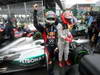 GP BRASILE, 25.11.2012- Gara, Sebastian Vettel (GER) Red Bull Racing RB8, world champion 2012 with Michael Schumacher (GER) Mercedes AMG F1 W03