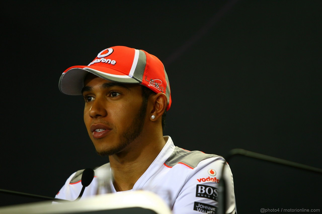 GP BRASILE, 22.11.2012- Conferenza Stampa, Lewis Hamilton (GBR) McLaren Mercedes MP4-27 