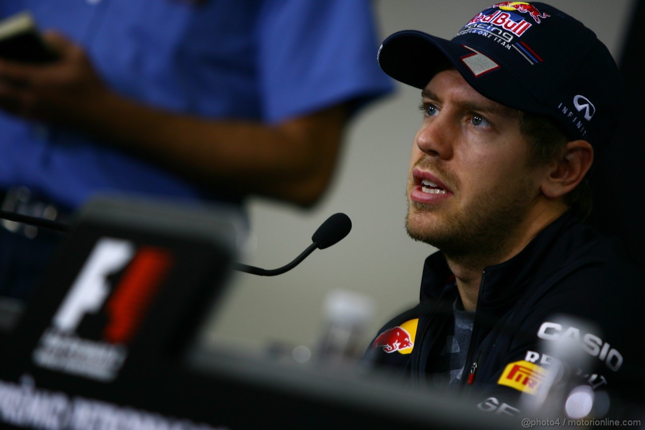 GP BRASILE, 22.11.2012- Conferenza Stampa, Sebastian Vettel (GER) Red Bull Racing RB8 