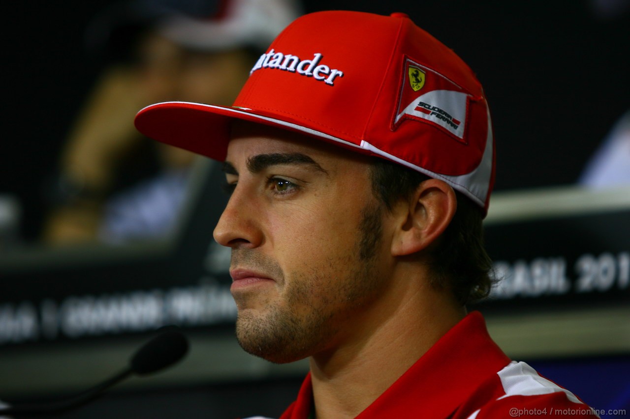 GP BRASILE, 22.11.2012- Conferenza Stampa, Fernando Alonso (ESP) Ferrari F2012 