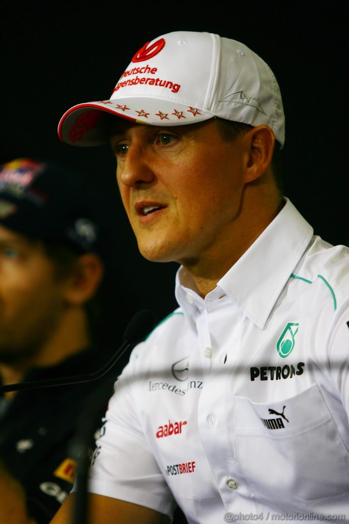 GP BRASILE, 22.11.2012- Conferenza Stampa, Michael Schumacher (GER) Mercedes AMG F1 W03 