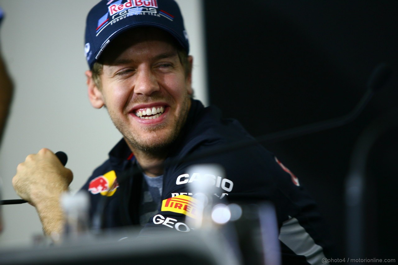 GP BRASILE, 22.11.2012- Conferenza Stampa, Sebastian Vettel (GER) Red Bull Racing RB8 