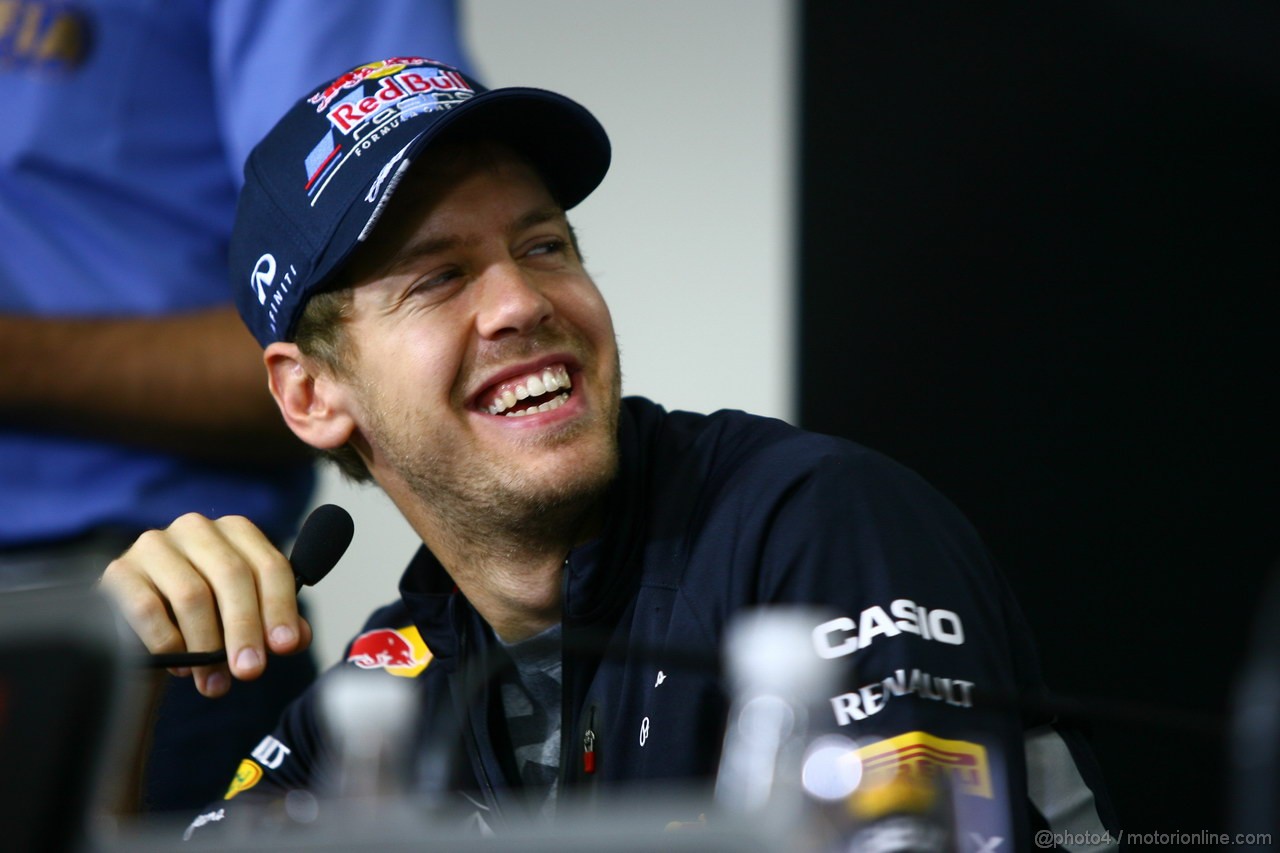 GP BRASILE, 22.11.2012- Conferenza Stampa, Sebastian Vettel (GER) Red Bull Racing RB8 