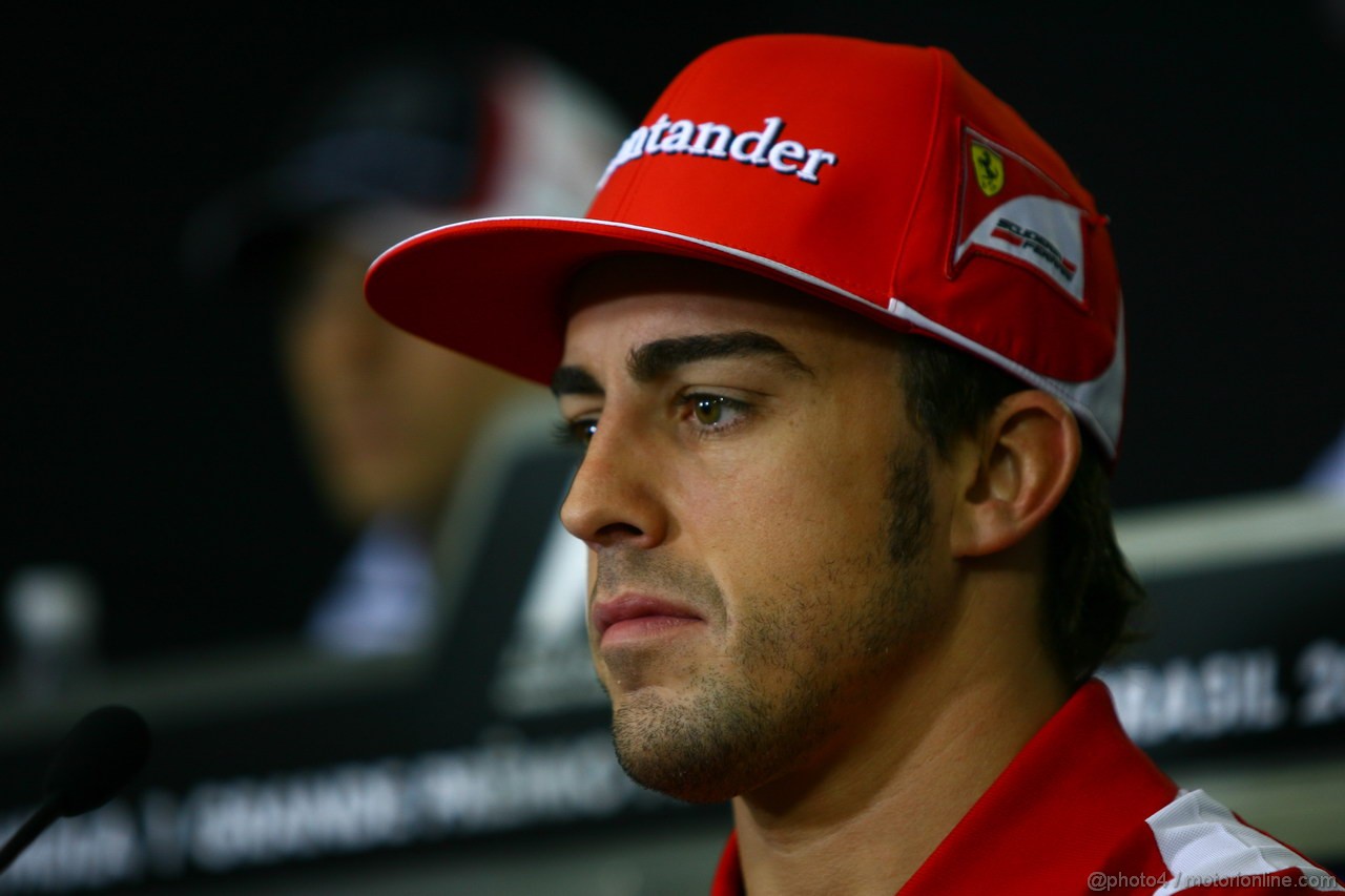 GP BRASILE, 22.11.2012- Conferenza Stampa, Fernando Alonso (ESP) Ferrari F2012 