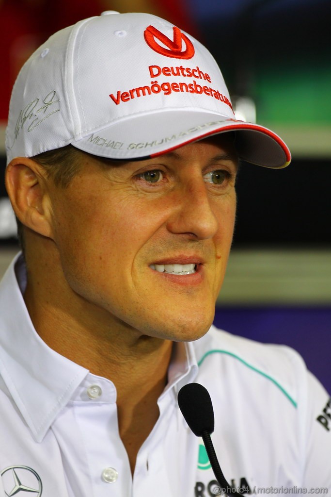 GP BRASILE, 22.11.2012- Conferenza Stampa,Michael Schumacher (GER) Mercedes AMG F1 W03 