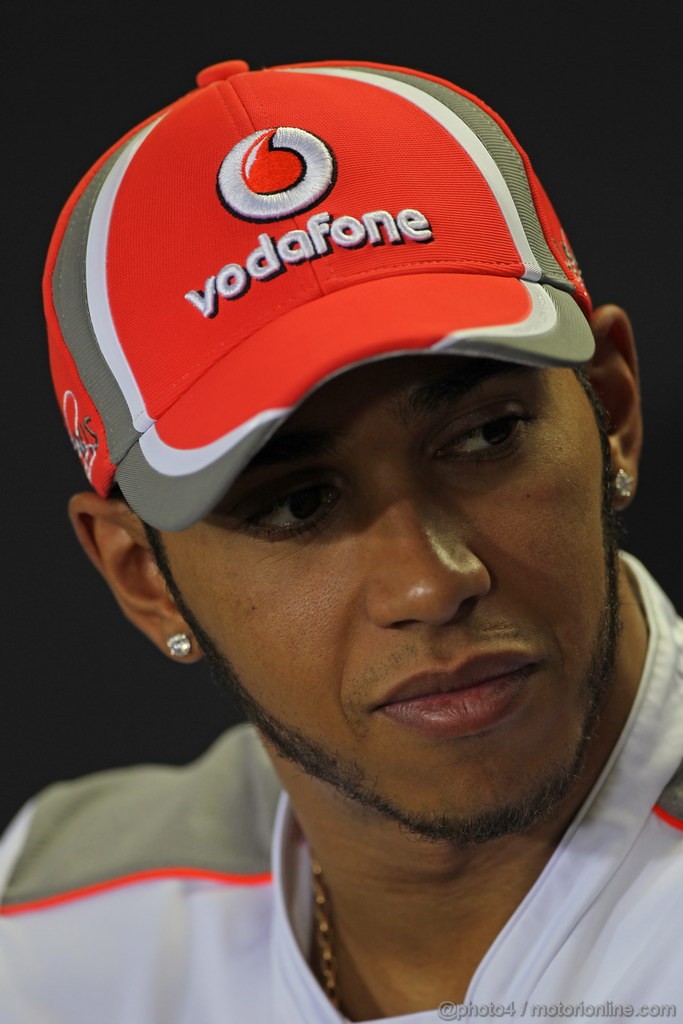 GP BRASILE, 22.11.2012- Conferenza Stampa, Lewis Hamilton (GBR) McLaren Mercedes MP4-27 