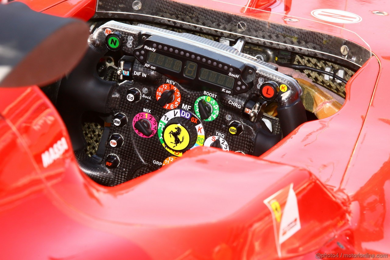 GP BRASILE, 22.11.2012- Ferrari Steering wheel