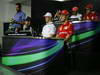 GP BRASILE, 22.11.2012- Conferenza Stampa, Sebastian Vettel (GER) Red Bull Racing RB8, Michael Schumacher (GER) Mercedes AMG F1 W03 e Fernando Alonso (ESP) Ferrari F2012 