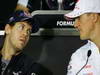 GP BRASILE, 22.11.2012- Conferenza Stampa, Sebastian Vettel (GER) Red Bull Racing RB8 e Michael Schumacher (GER) Mercedes AMG F1 W03 
