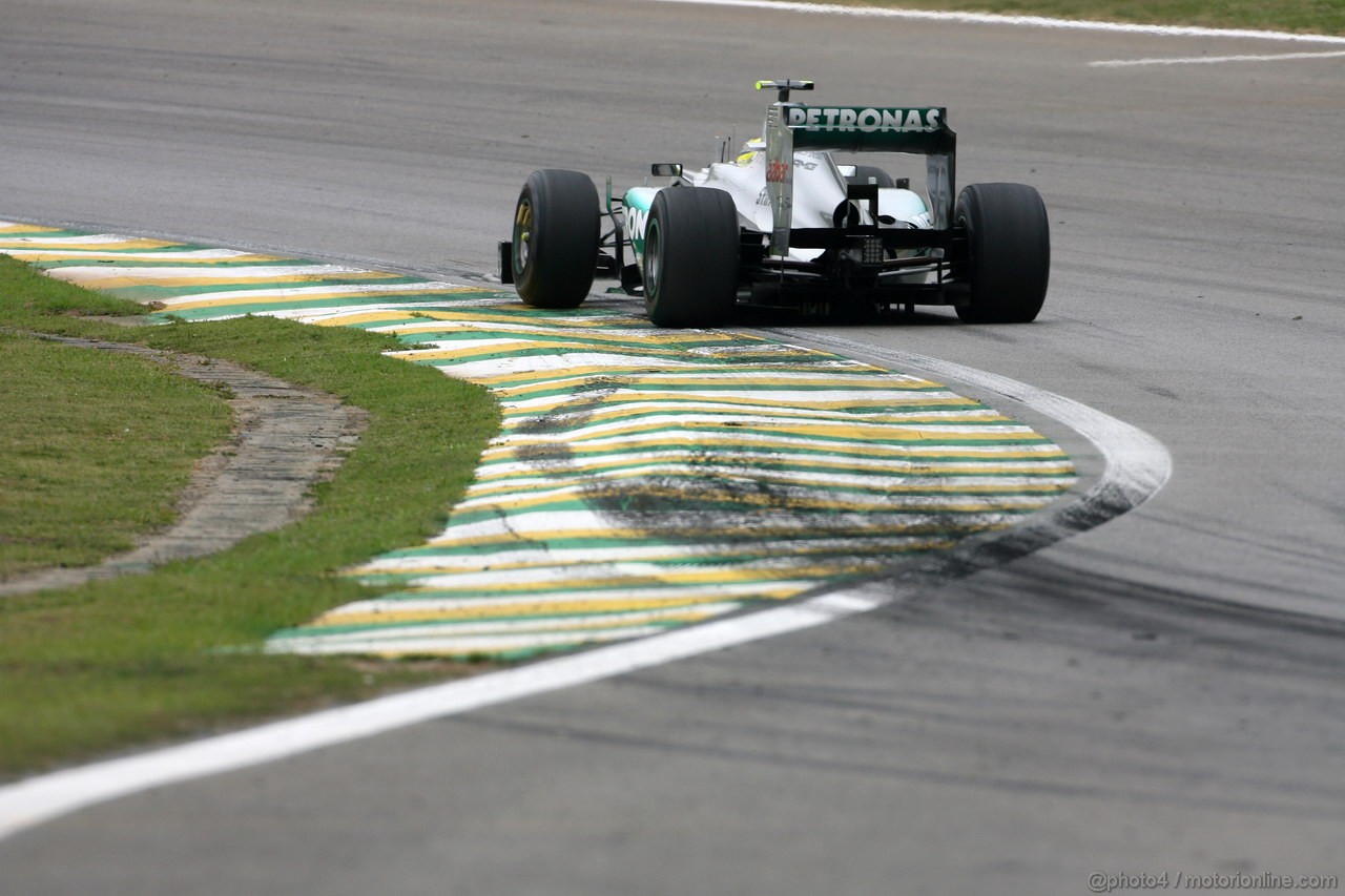 GP BRASILE, 24.11.2012- Prove Libere 3, Nico Rosberg (GER) Mercedes AMG F1 W03 