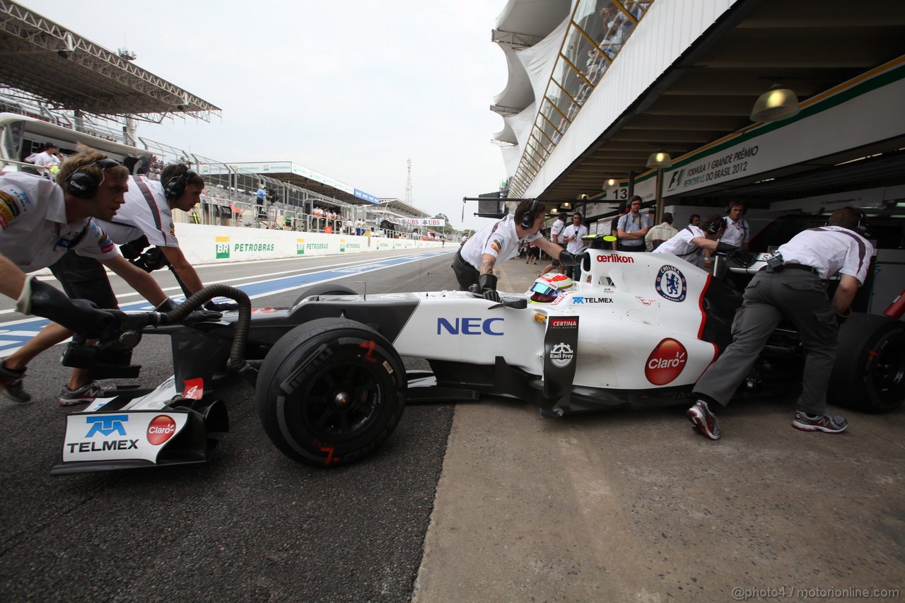 GP BRASILE, 24.11.2012- Prove Libere 3, Sergio Prez (MEX) Sauber F1 Team C31 