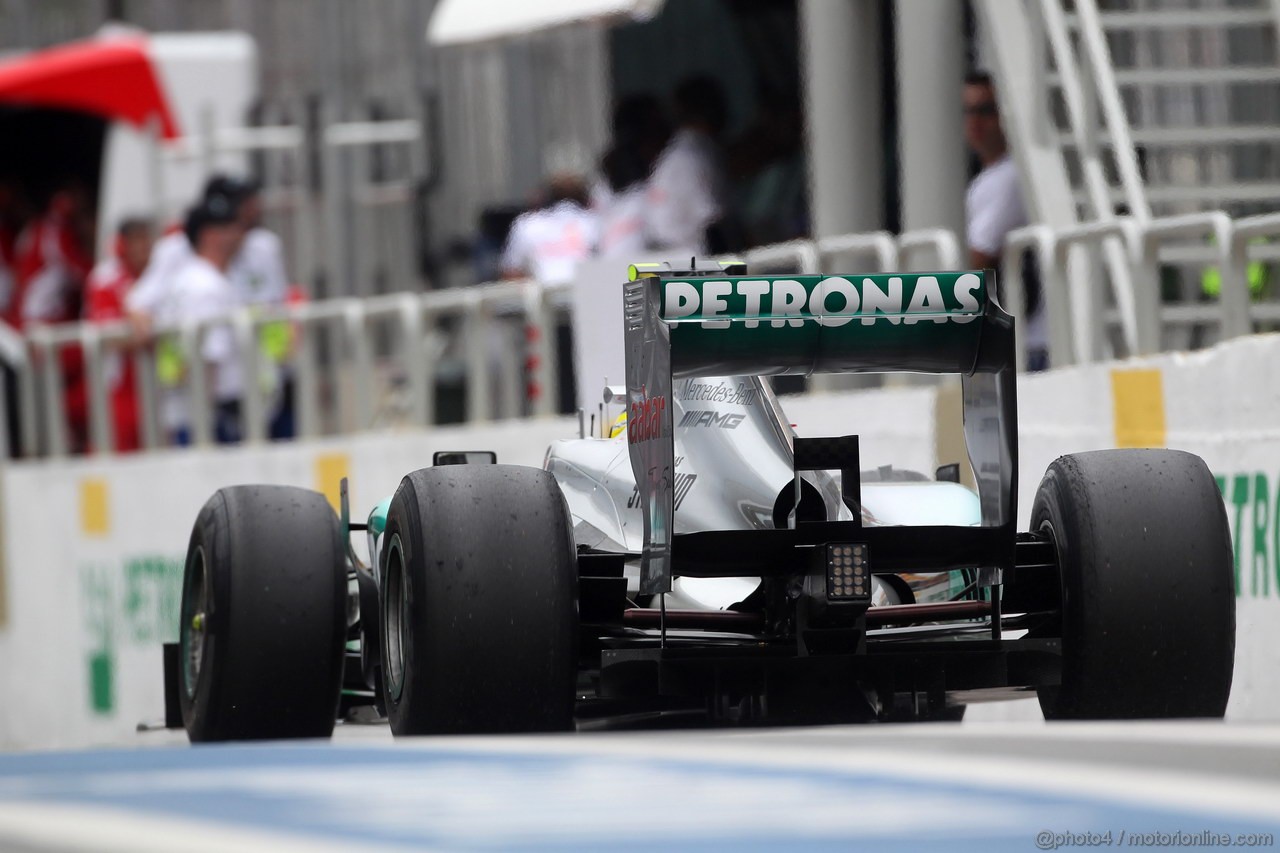 GP BRASILE, 24.11.2012- Prove Libere 3, Nico Rosberg (GER) Mercedes AMG F1 W03 