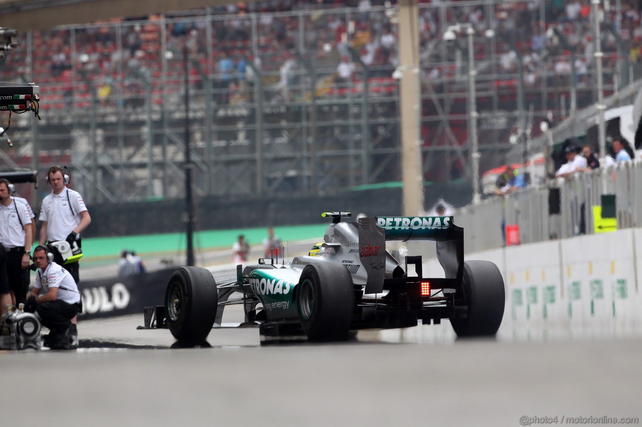 GP BRASILE, 24.11.2012- Prove Libere 3, Nico Rosberg (GER) Mercedes AMG F1 W03 