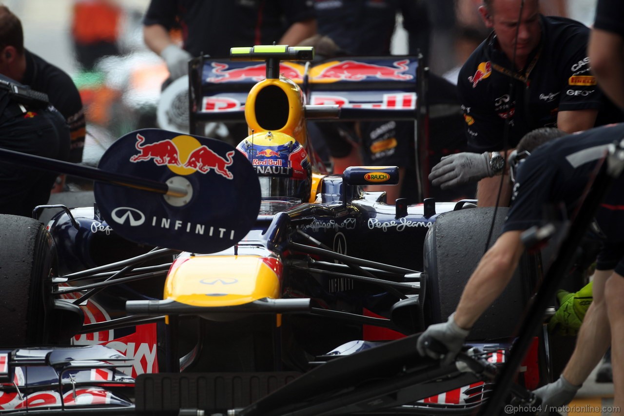 GP BRASILE, 24.11.2012- Prove Libere 3, Mark Webber (AUS) Red Bull Racing RB8 