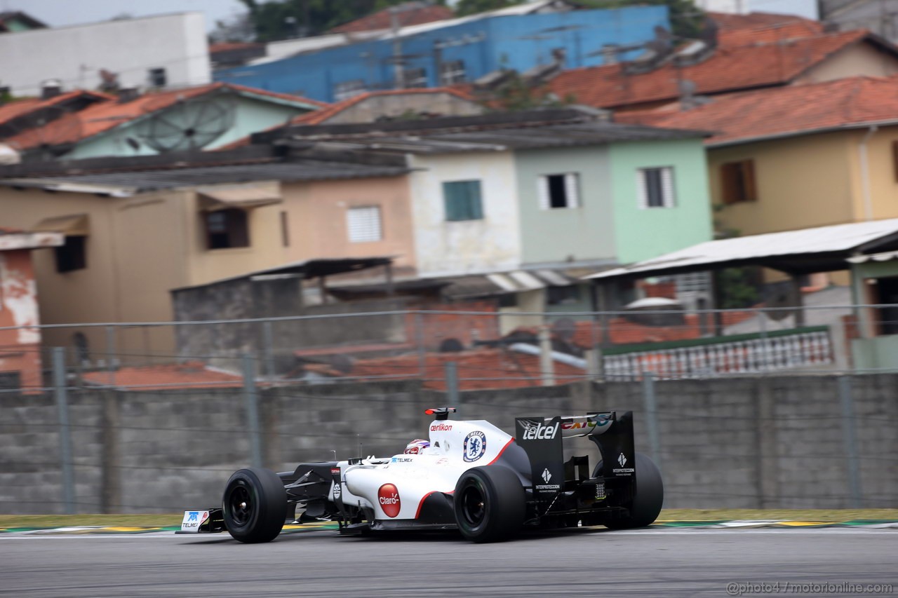 GP BRASILE, 24.11.2012- Prove Libere 3, Kamui Kobayashi (JAP) Sauber F1 Team C31 