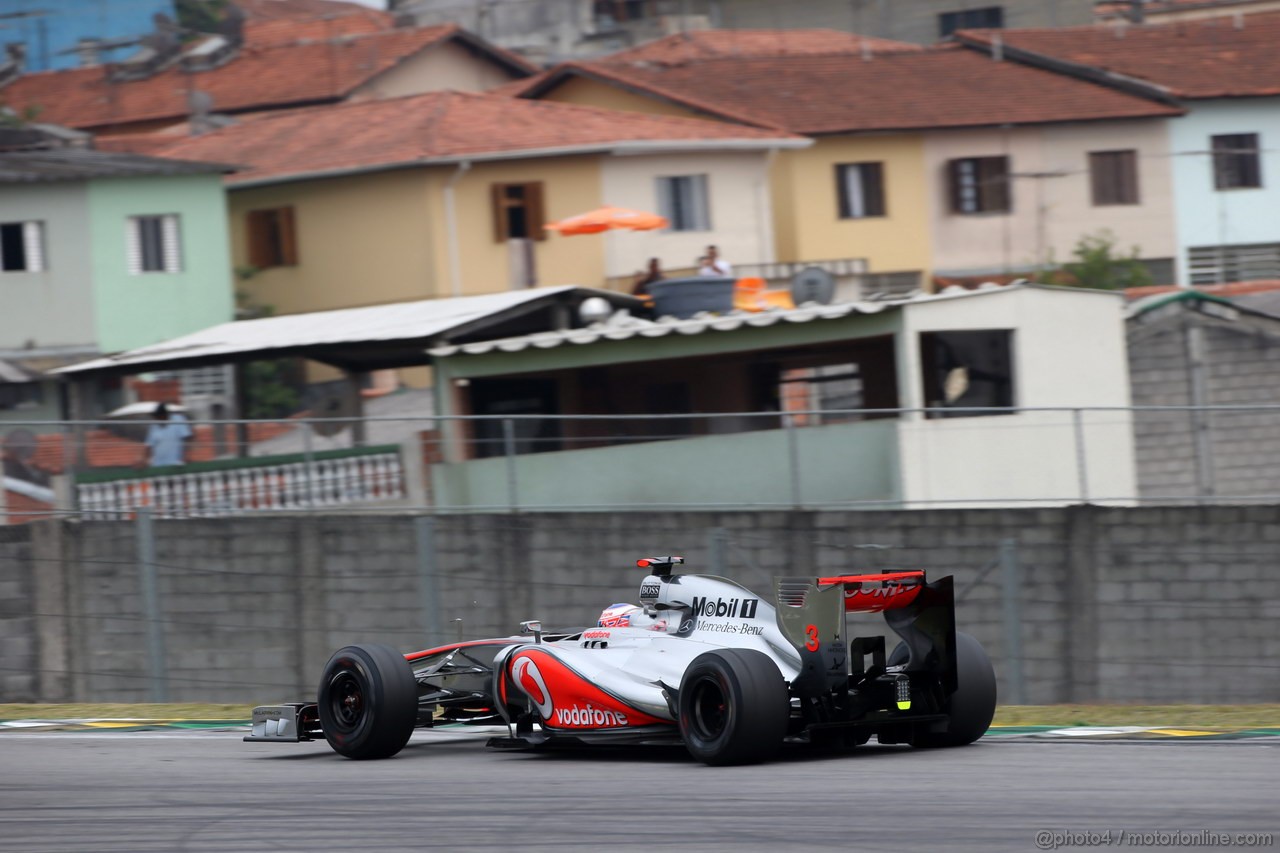 GP BRASILE, 24.11.2012- Prove Libere 3, Jenson Button (GBR) McLaren Mercedes MP4-27 