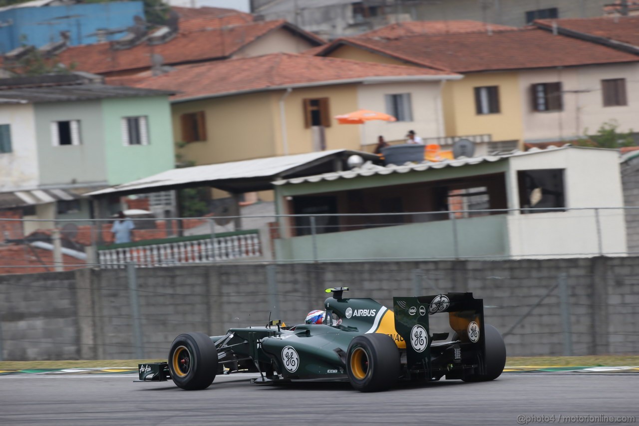 GP BRASILE, 24.11.2012- Prove Libere 3, Vitaly Petrov (RUS) Caterham F1 Team CT01 