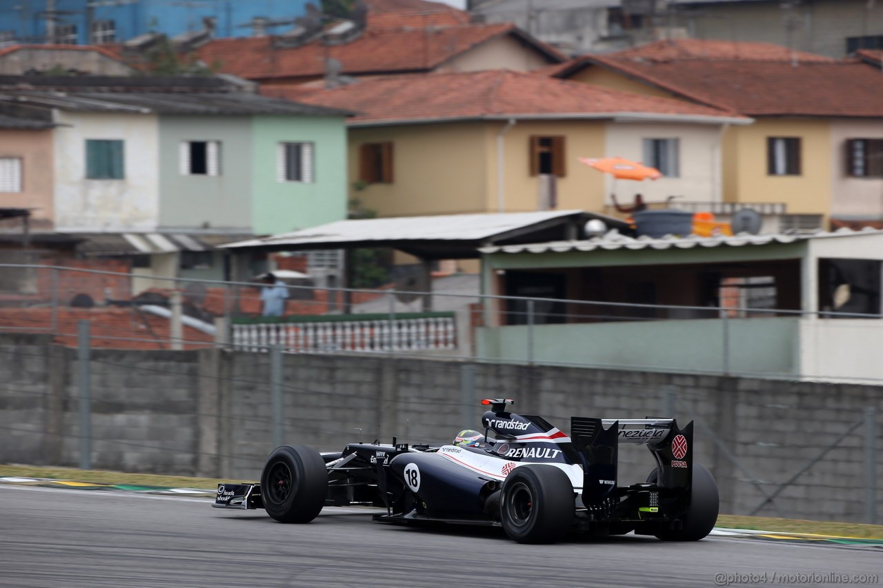 GP BRASILE, 24.11.2012- Prove Libere 3, Pastor Maldonado (VEN) Williams F1 Team FW34 