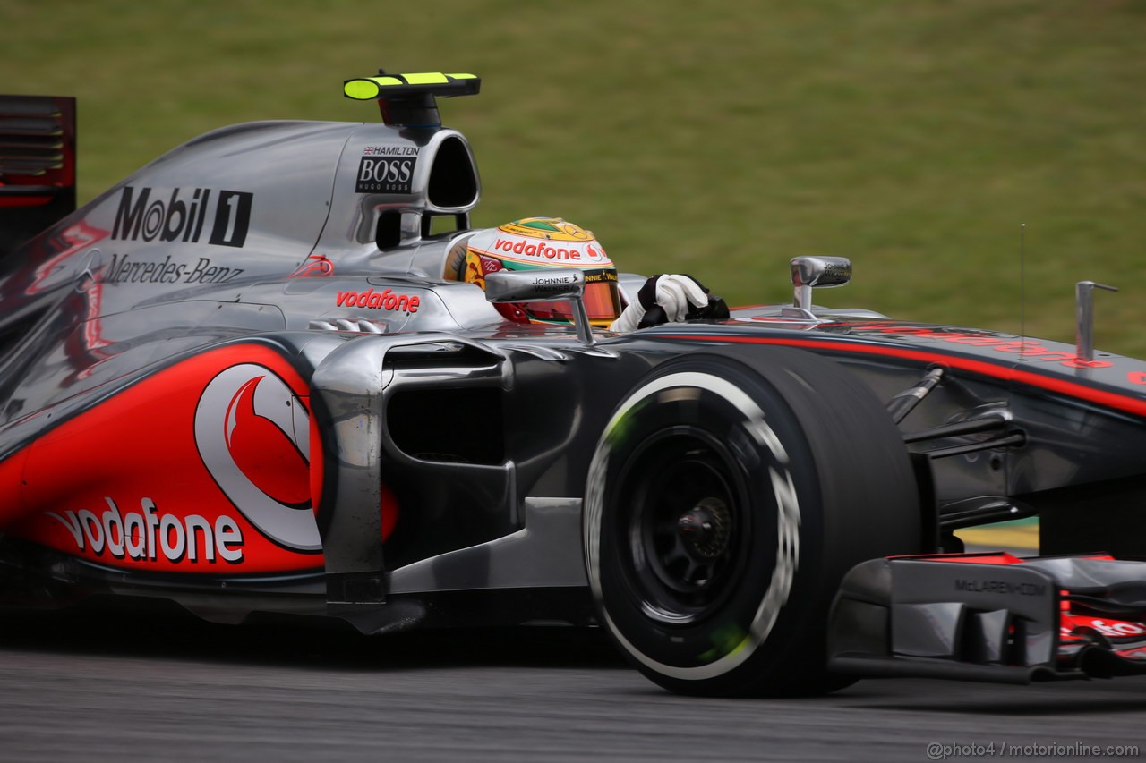 GP BRASILE, 24.11.2012- Prove Libere 3, Lewis Hamilton (GBR) McLaren Mercedes MP4-27 