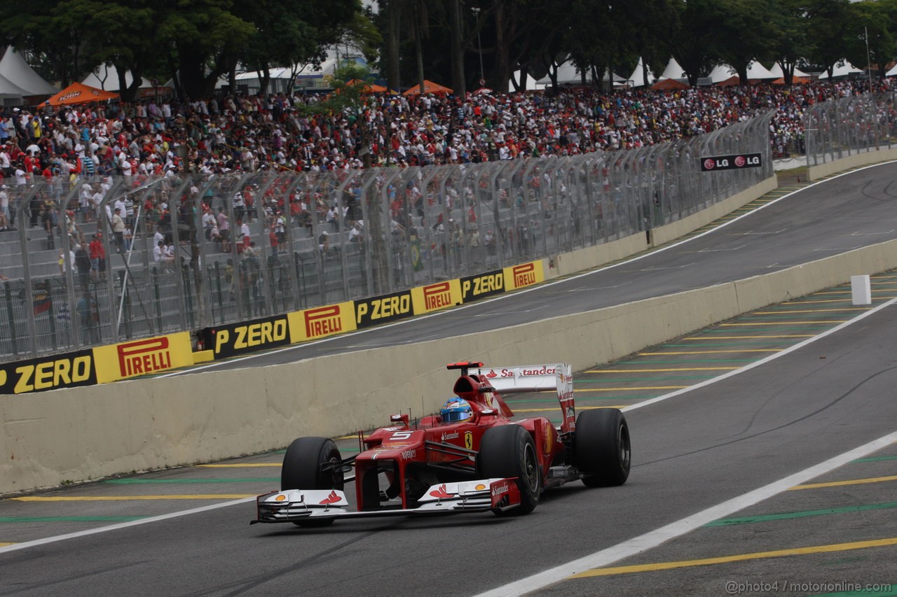 GP BRASILE, 24.11.2012- Prove Libere 3, Fernando Alonso (ESP) Ferrari F2012 