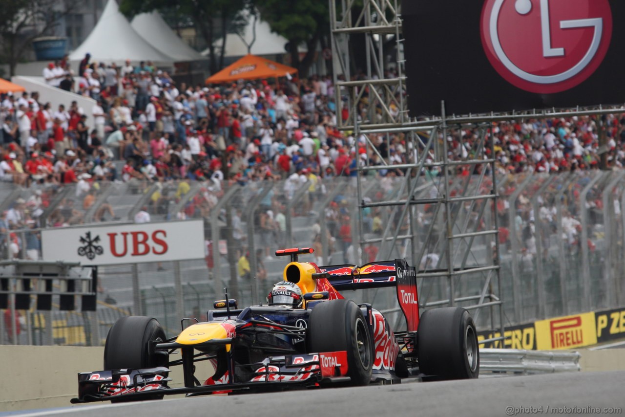 GP BRASILE, 24.11.2012- Prove Libere 3, Sebastian Vettel (GER) Red Bull Racing RB8