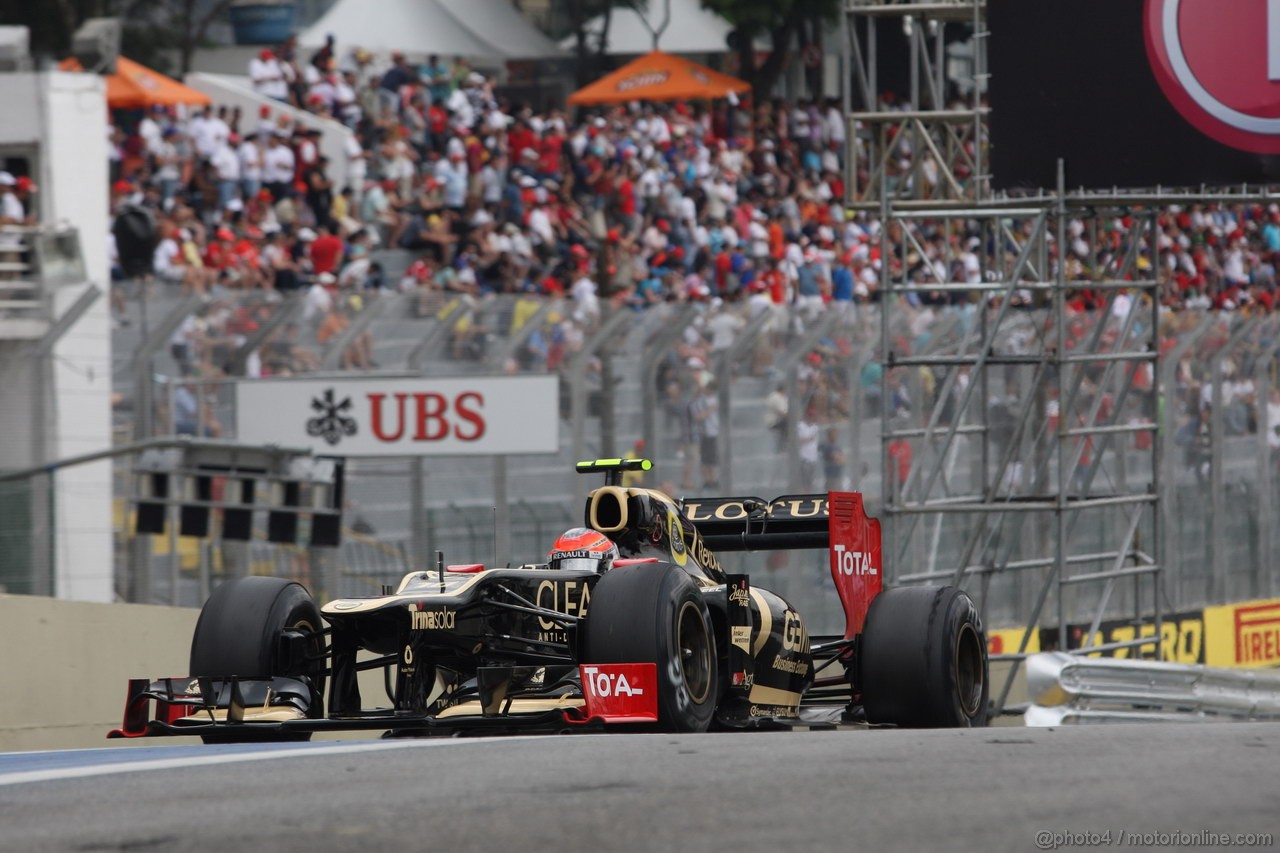 GP BRASILE, 24.11.2012- Prove Libere 3, Romain Grosjean (FRA) Lotus F1 Team E20