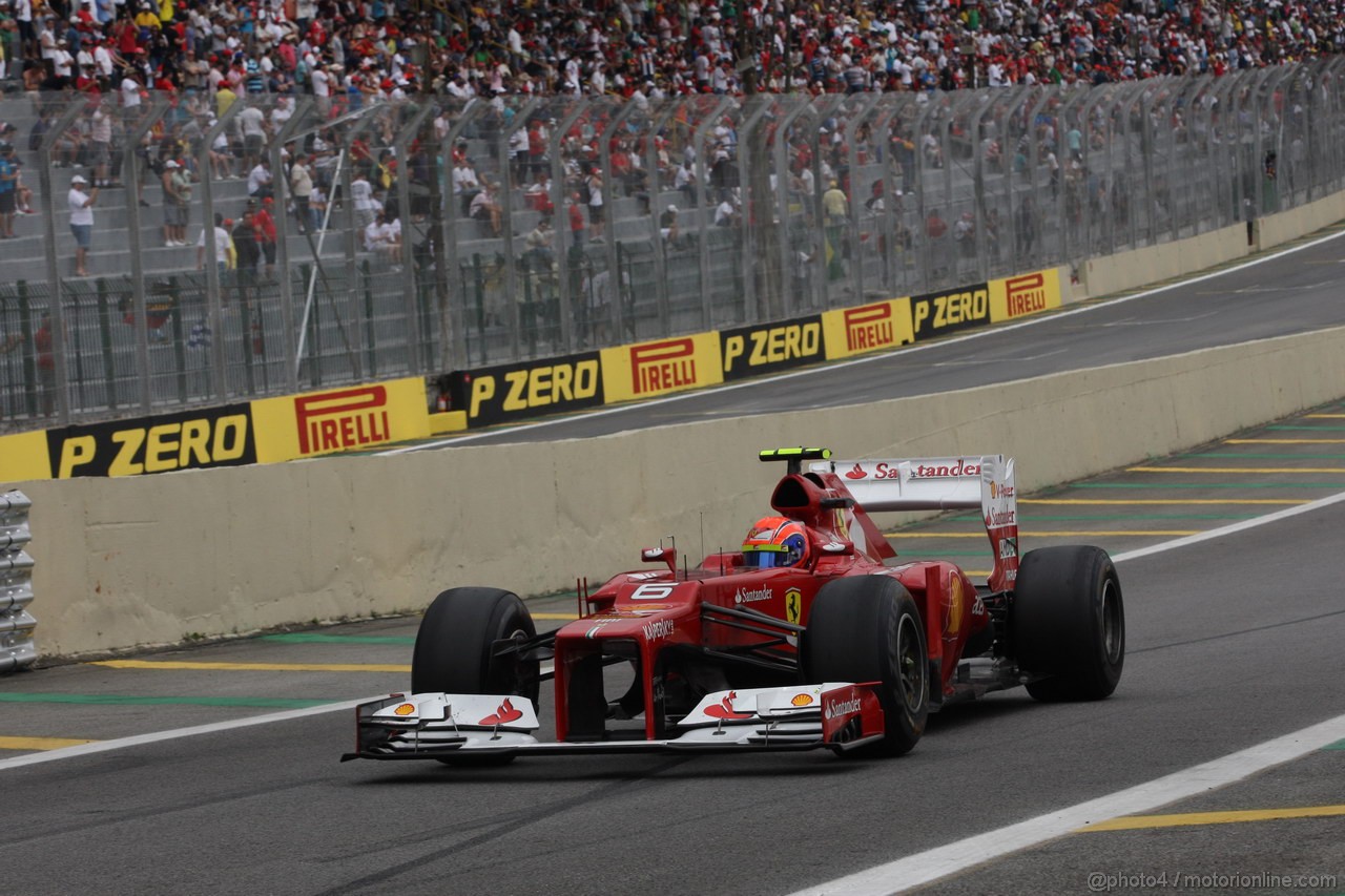 GP BRASILE, 24.11.2012- Prove Libere 3, Felipe Massa (BRA) Ferrari F2012 