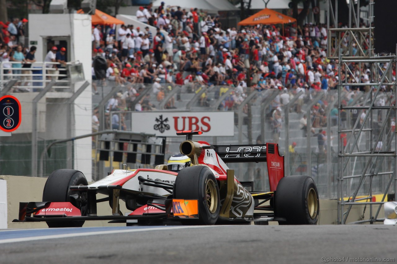 GP BRASILE, 24.11.2012- Prove Libere 3, Pedro de la Rosa (ESP) HRT Formula 1 Team F112 