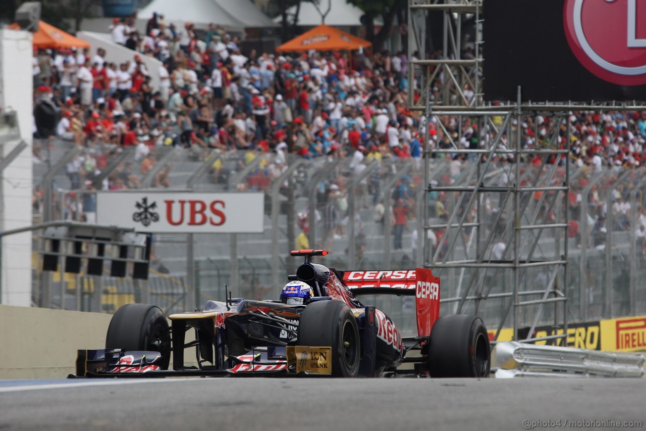 GP BRASILE, 24.11.2012- Prove Libere 3,Daniel Ricciardo (AUS) Scuderia Toro Rosso STR7 