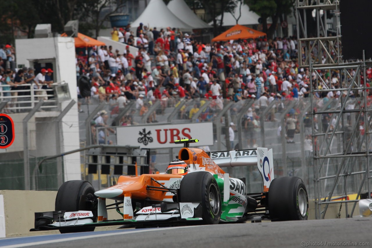 GP BRASILE, 24.11.2012- Prove Libere 3, Nico Hulkenberg (GER) Sahara Force India F1 Team VJM05 