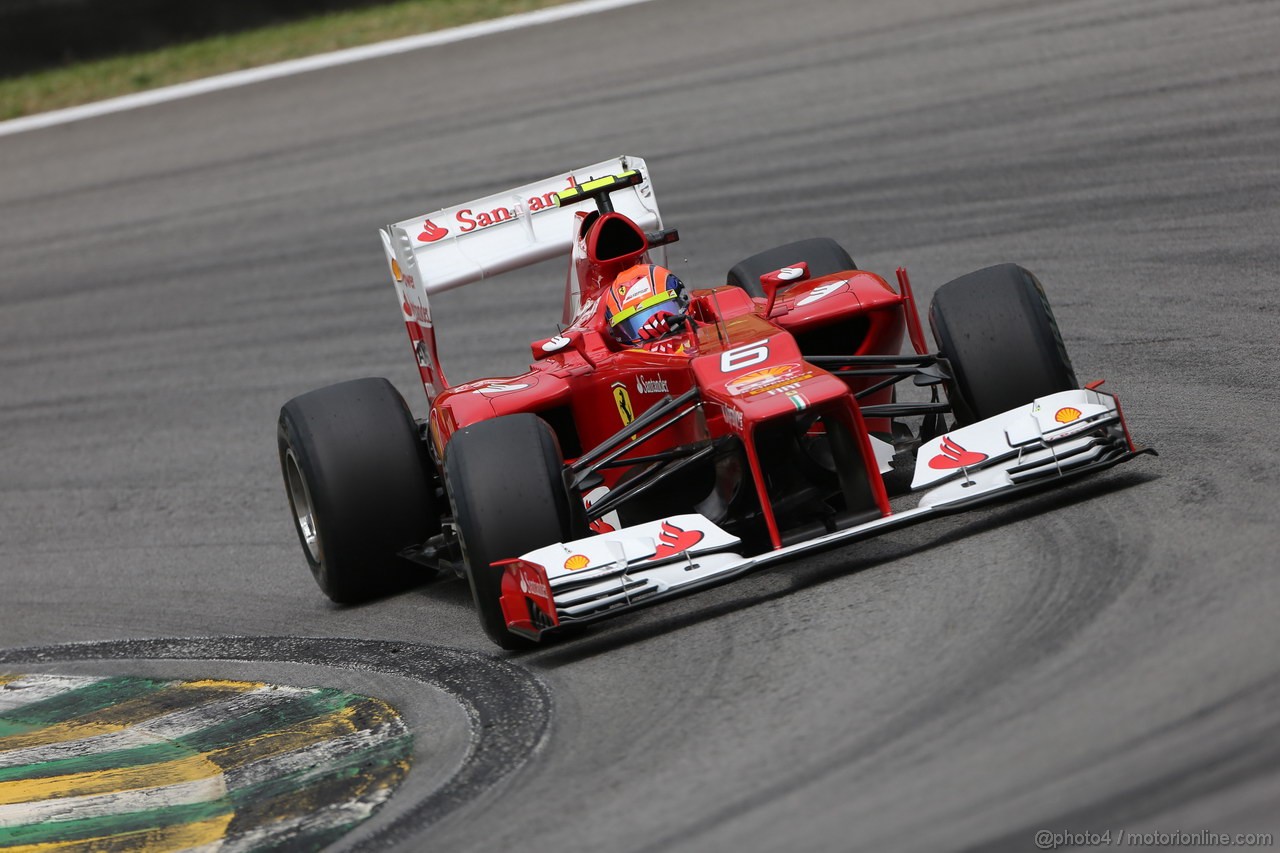 GP BRASILE, 24.11.2012- Prove Libere 3, Felipe Massa (BRA) Ferrari F2012 