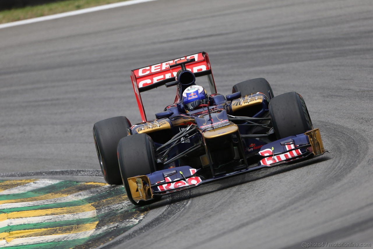 GP BRASILE, 24.11.2012- Prove Libere 3,Daniel Ricciardo (AUS) Scuderia Toro Rosso STR7 