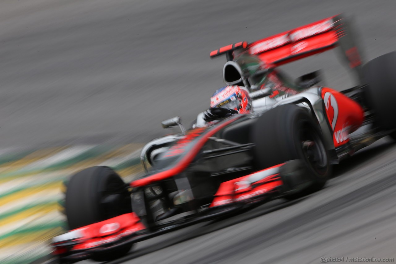 GP BRASILE, 24.11.2012- Prove Libere 3, Jenson Button (GBR) McLaren Mercedes MP4-27 