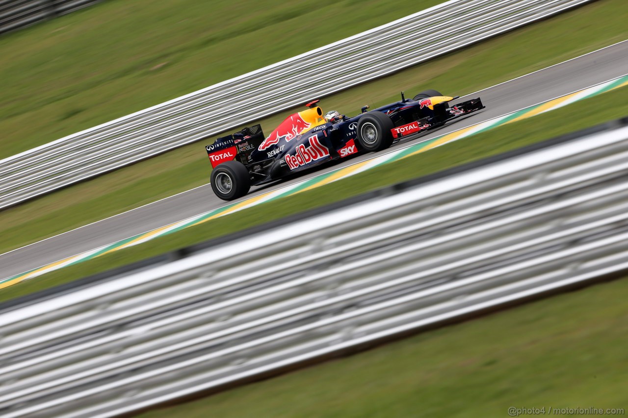 GP BRASILE, 24.11.2012- Prove Libere 3, Sebastian Vettel (GER) Red Bull Racing RB8 