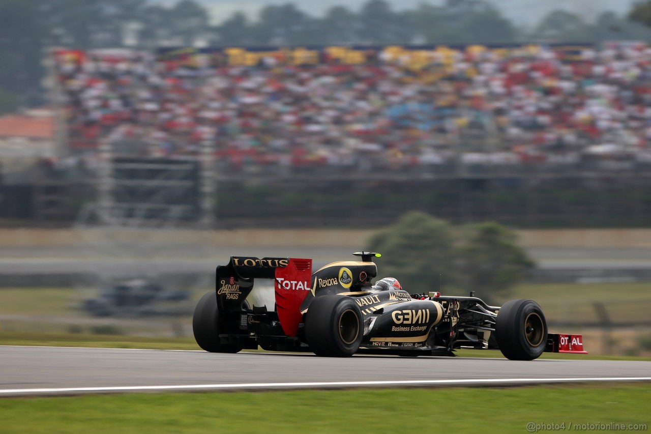 GP BRASILE, 24.11.2012- Prove Libere 3, Romain Grosjean (FRA) Lotus F1 Team E20