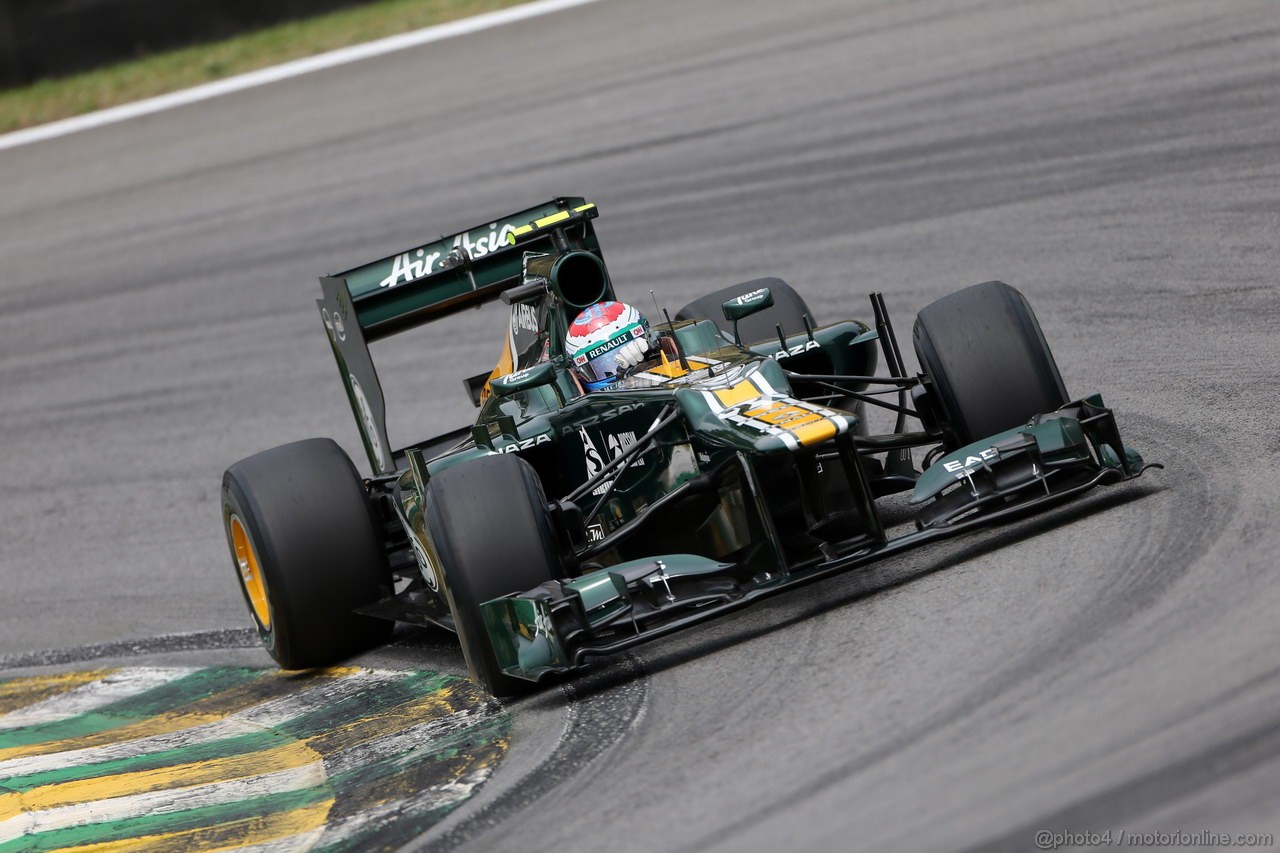 GP BRASILE, 24.11.2012- Prove Libere 3, Vitaly Petrov (RUS) Caterham F1 Team CT01 