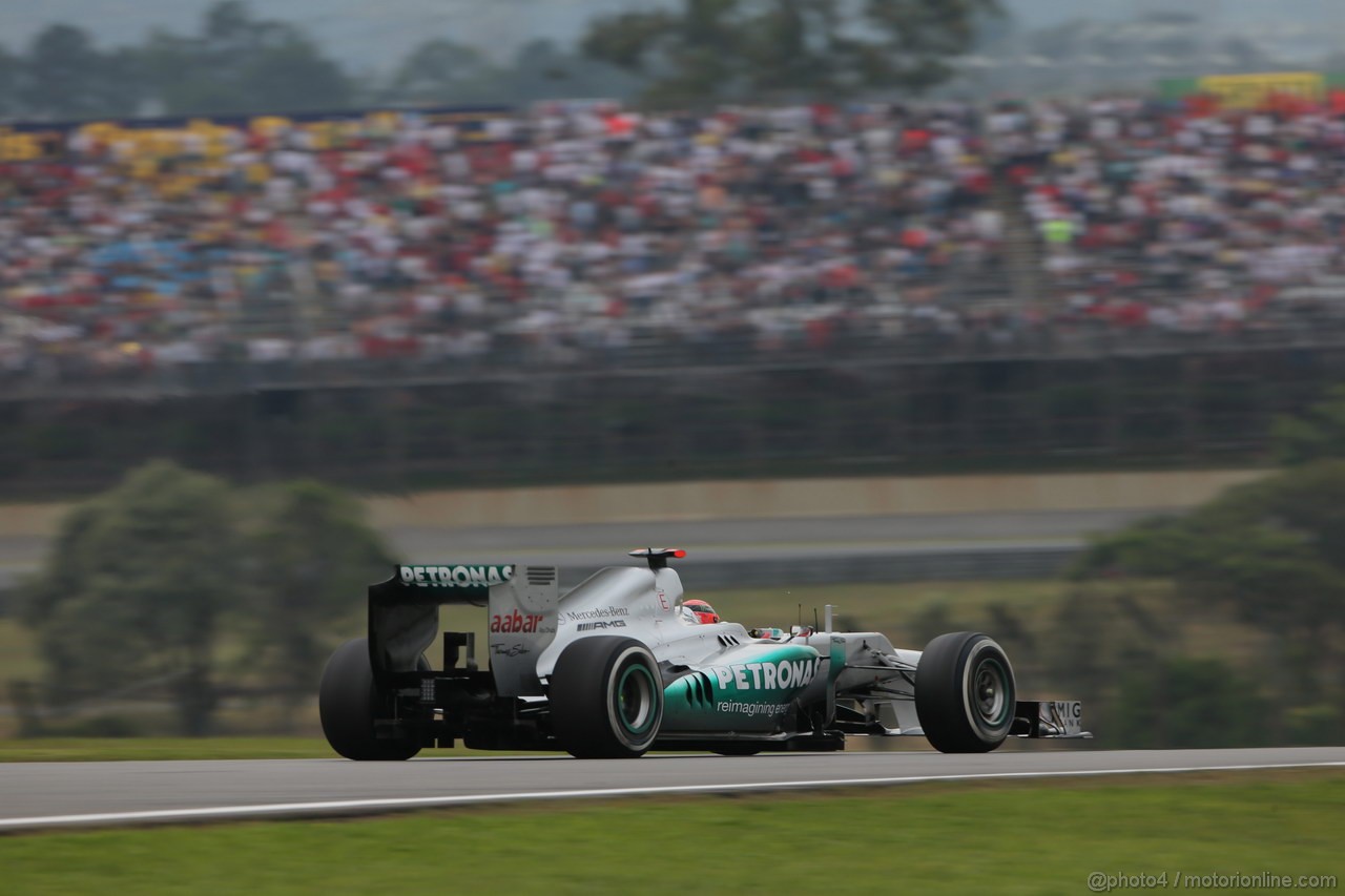 GP BRASILE, 24.11.2012- Prove Libere 3, Michael Schumacher (GER) Mercedes AMG F1 W03 