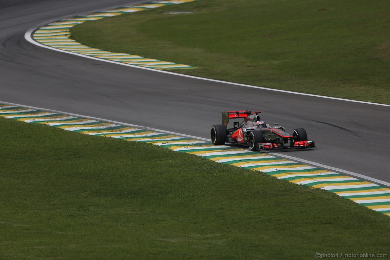 GP BRASILE, 24.11.2012- Prove Libere 3, Jenson Button (GBR) McLaren Mercedes MP4-27