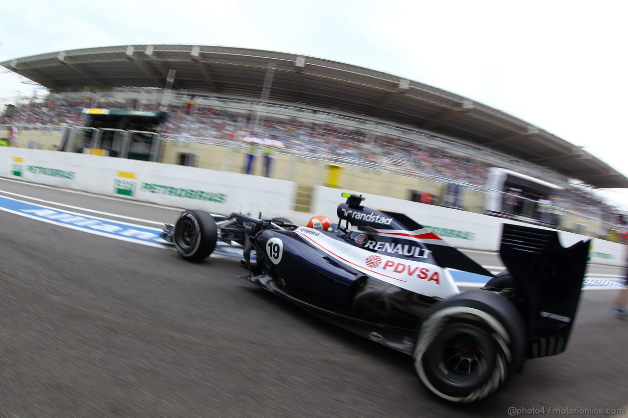 GP BRASILE, 24.11.2012- Prove Libere 3, Bruno Senna (BRA) Williams F1 Team FW34 