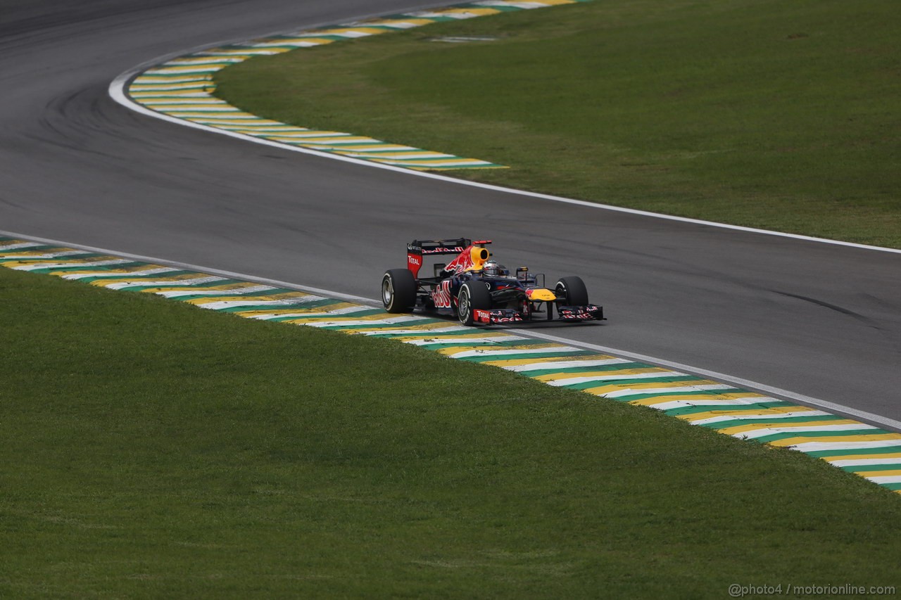 GP BRASILE, 24.11.2012- Prove Libere 3, Sebastian Vettel (GER) Red Bull Racing RB8 