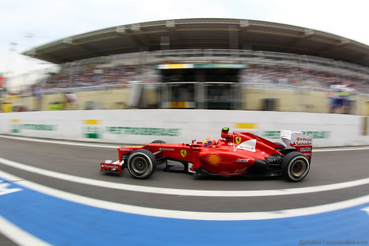 GP BRASILE, 24.11.2012- Prove Libere 3, Felipe Massa (BRA) Ferrari F2012 
